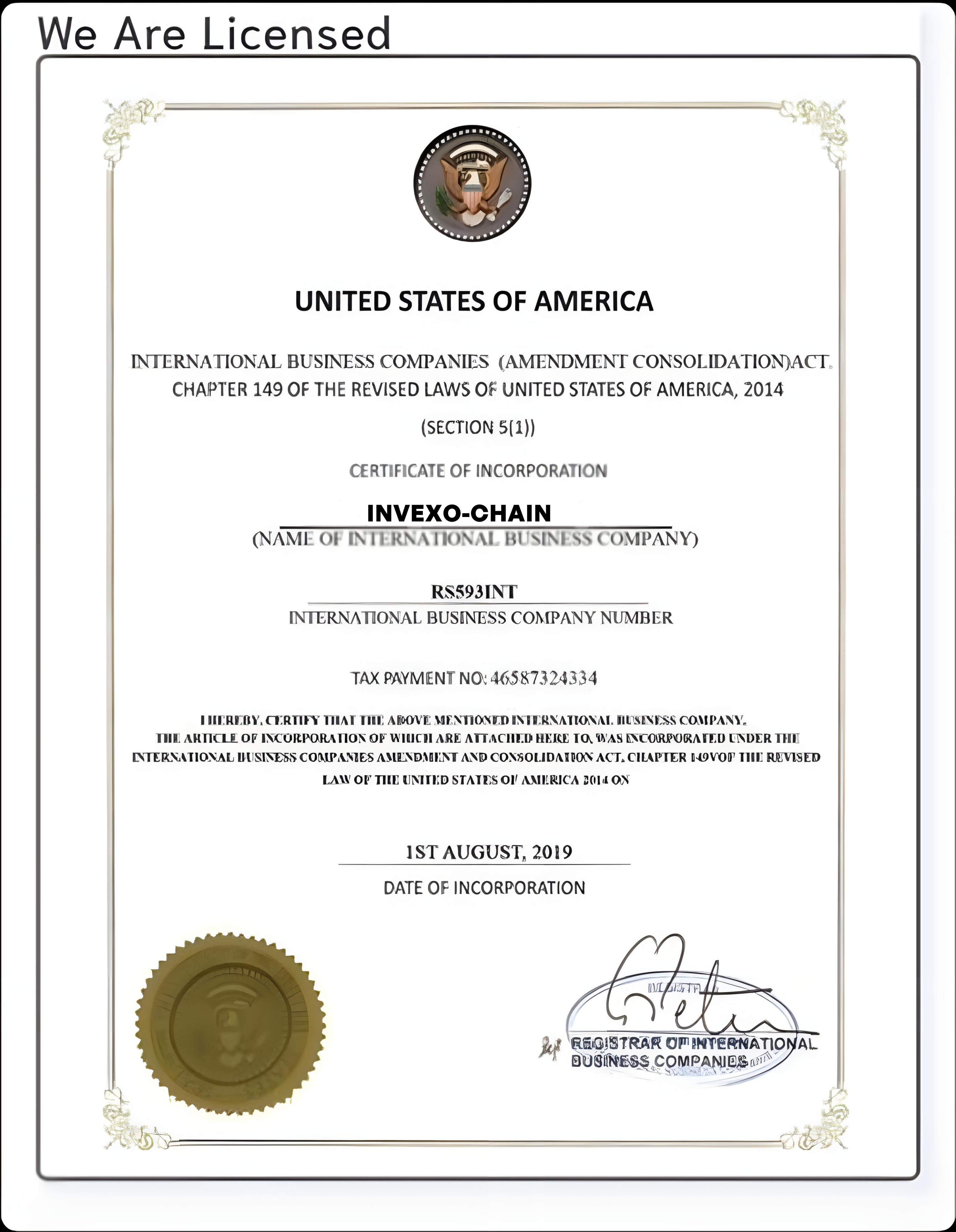 certificate